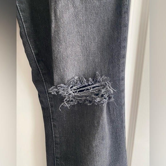 BDG Stretch High Rise Flare Distressed Black Jeans Size 29 - Picture 2 of 7